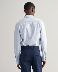 Slim Fit gestreept Oxford-overhemd met stretch