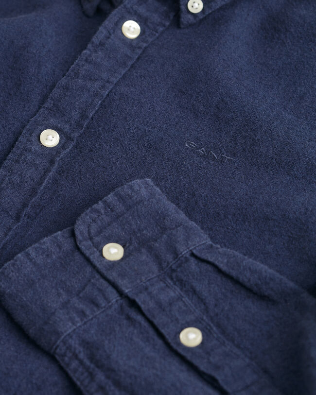 Teens overhemd van katoen en linnen