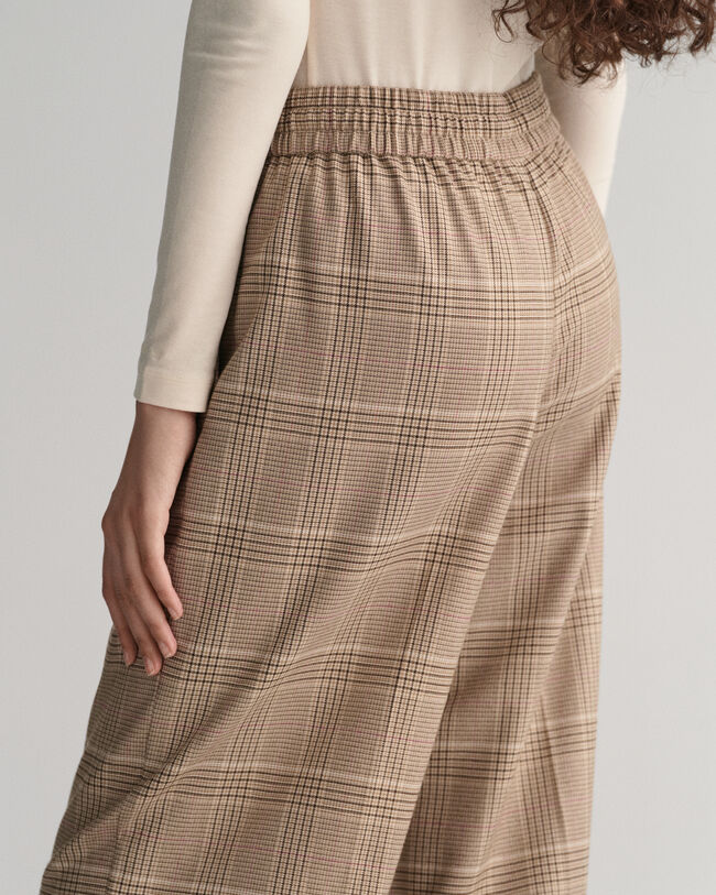 Relaxed Fit geruite broek zonder sluiting