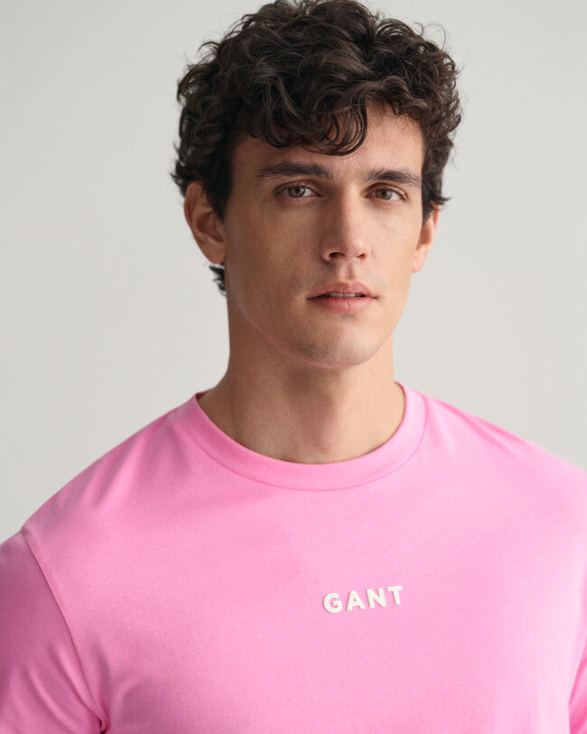 Contrast T-shirt met klein GANT-logo