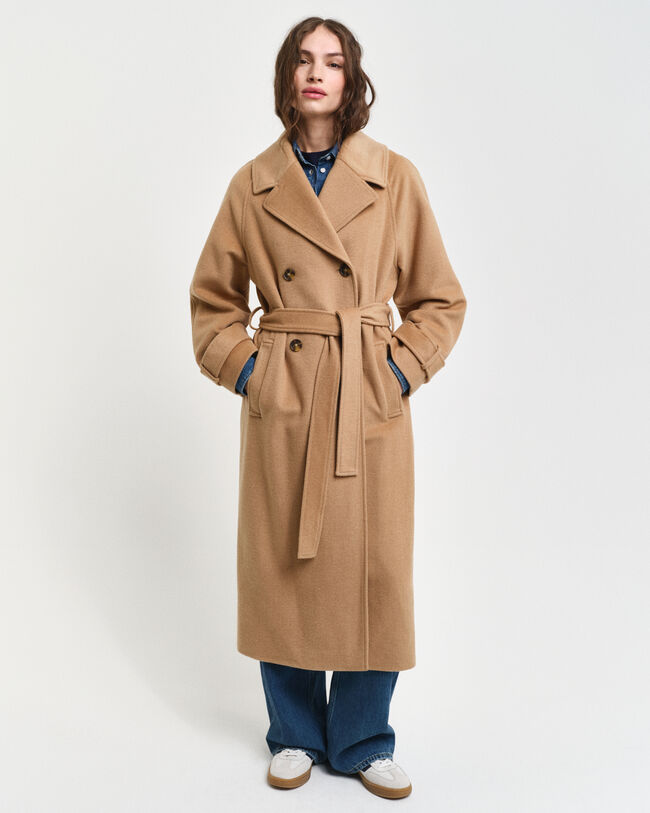 Wollen trenchcoat