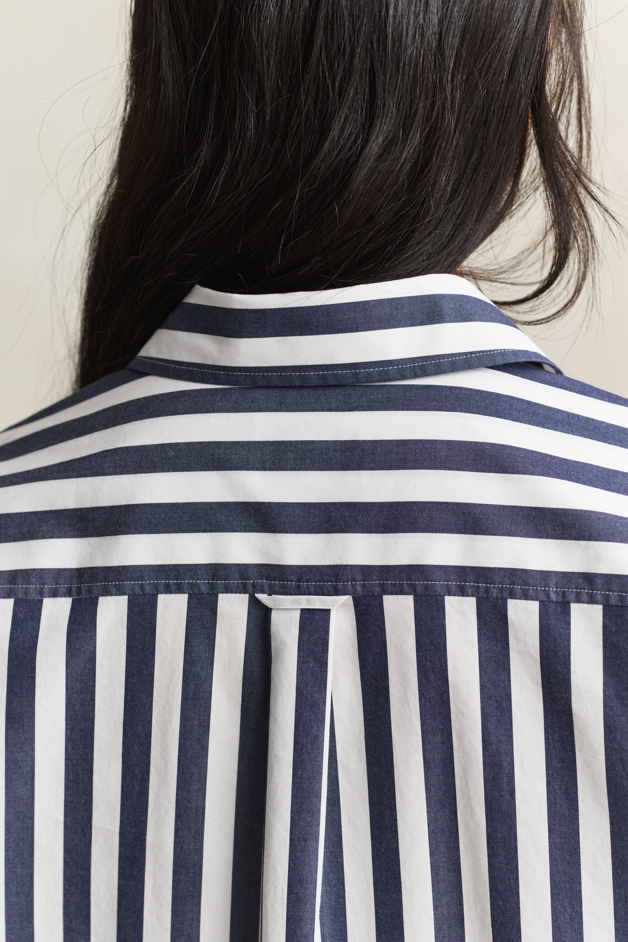 Relaxed fit poplin overhemd met strepen