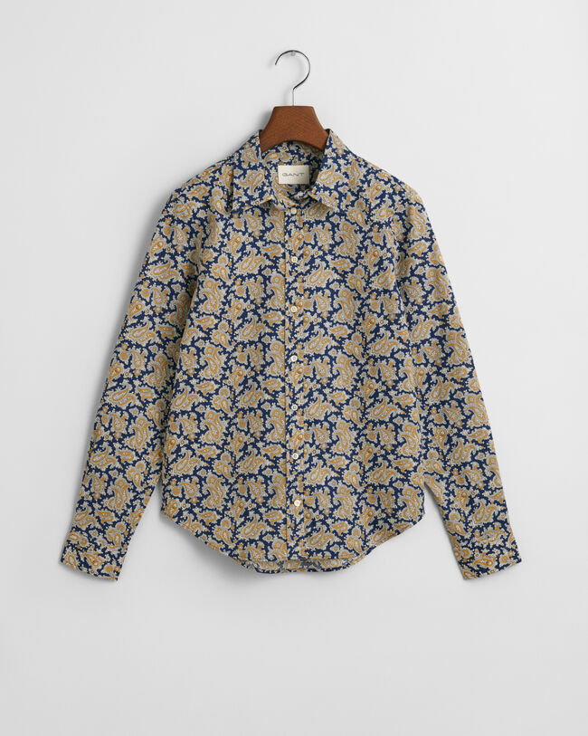 Regular Fit Paisley blouse van katoenen voile