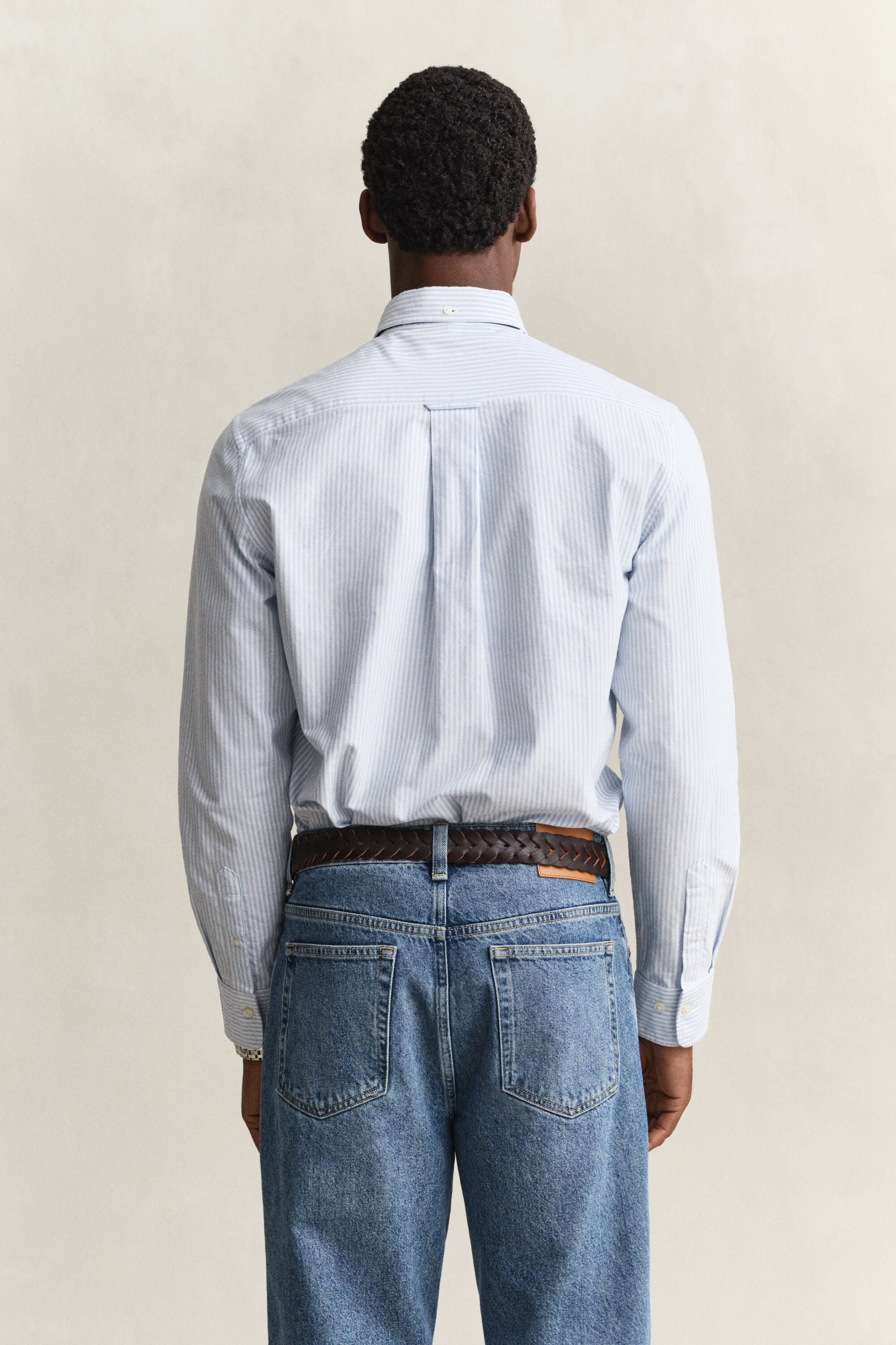 Classic Regular gestreept Oxford-overhemd