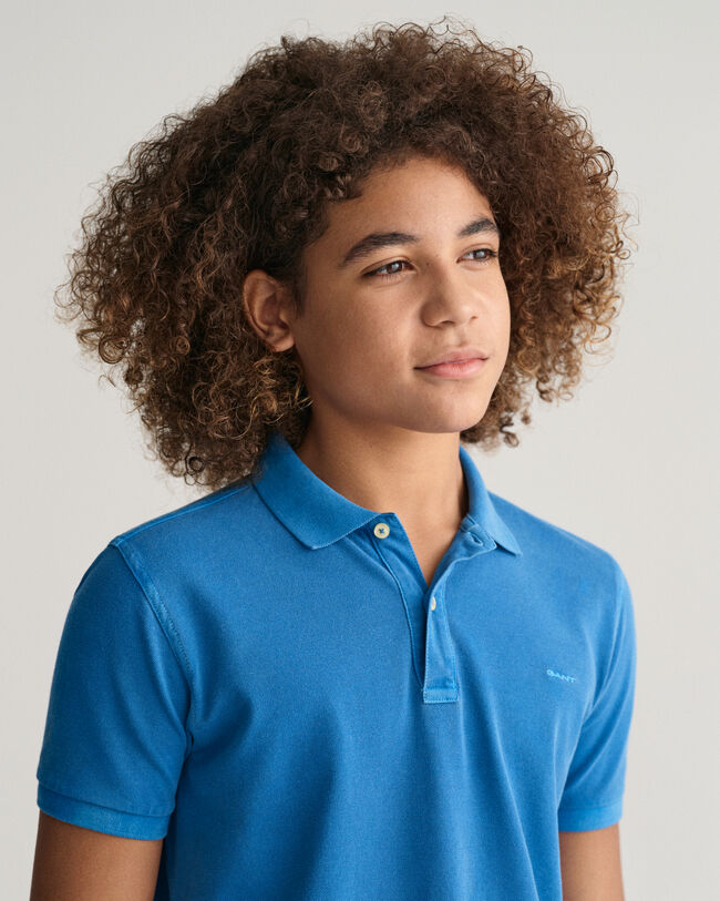 Teens Sunfaded piqu&eacute; poloshirt