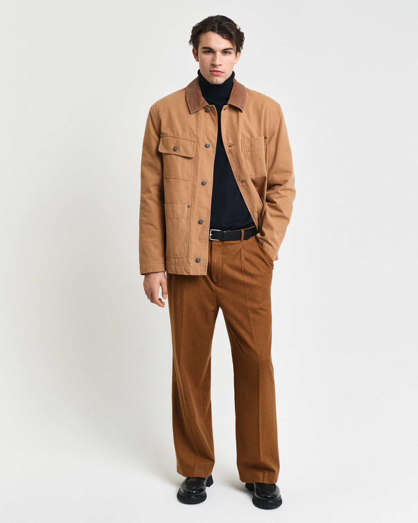 Relaxed Fit kostuumbroek van wolflanel