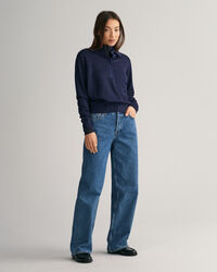 Metallic polosweater