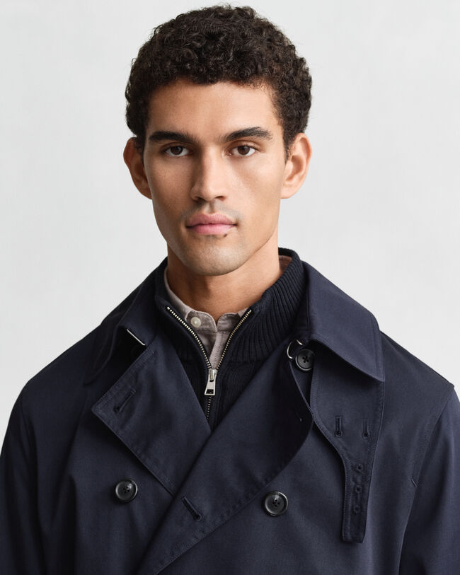 Trenchcoat van katoenmix