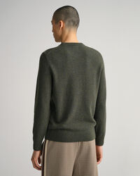 Neps gem&ecirc;leerde trui met ronde hals