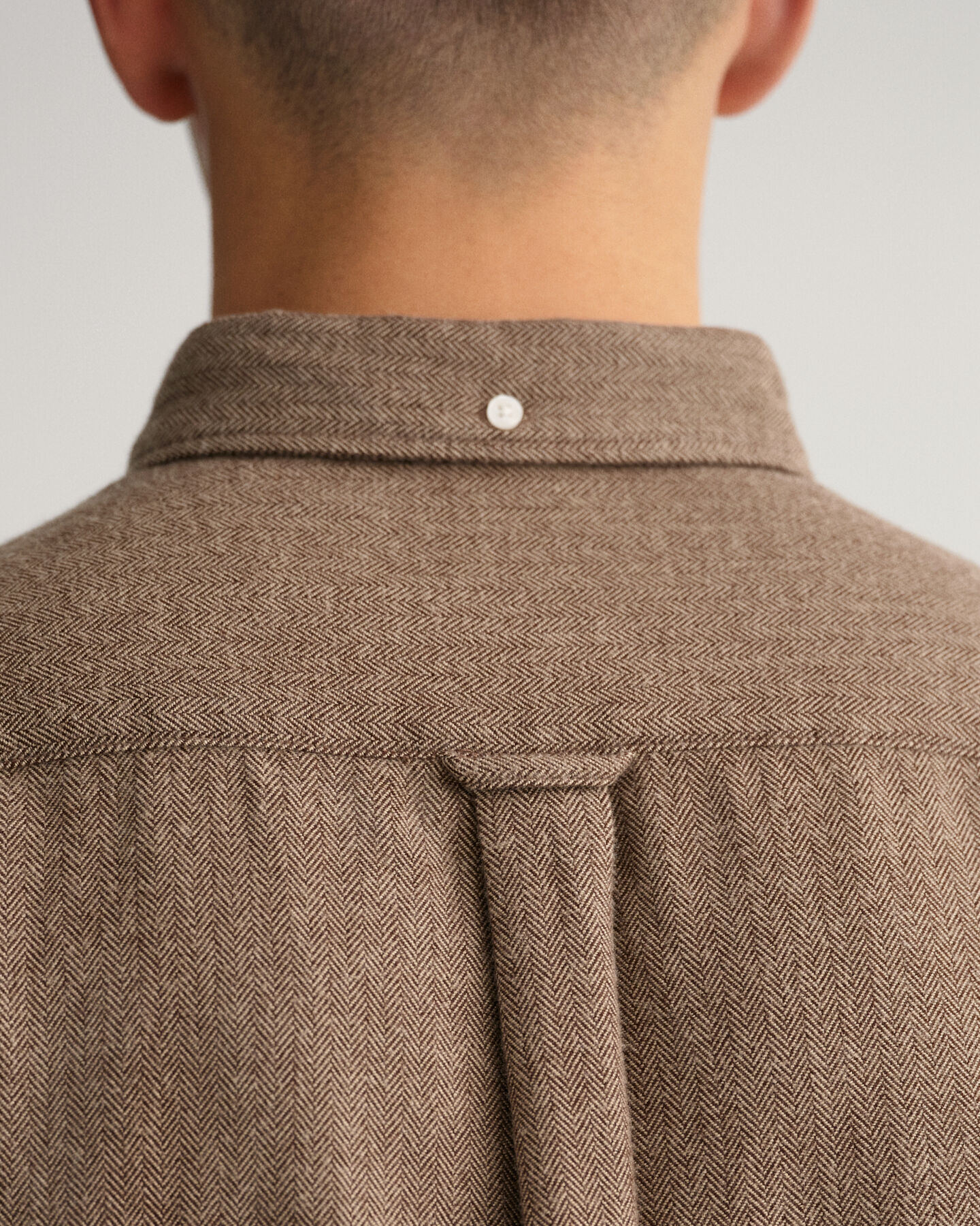 Regular Fit overhemd met visgraatmotief