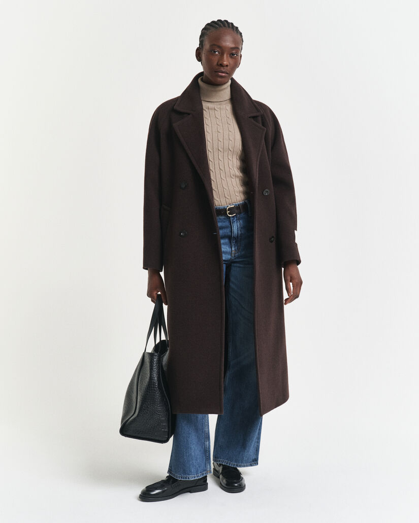 Kabelgebreide coltrui van stretchkatoen