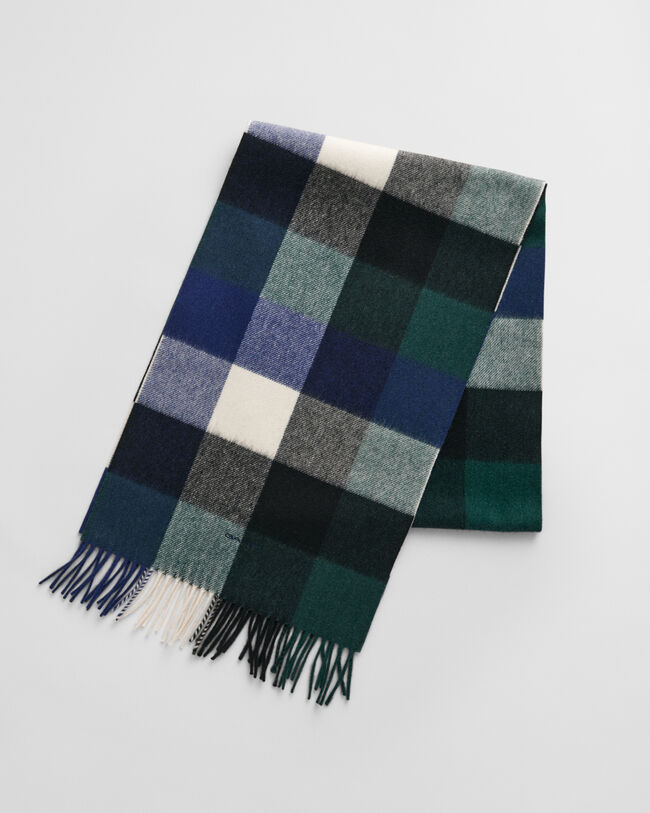 Geruite sjaal van merinoswol