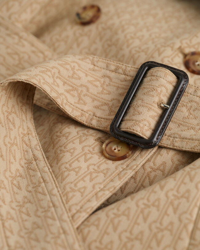 Monogram jacquard trenchcoat