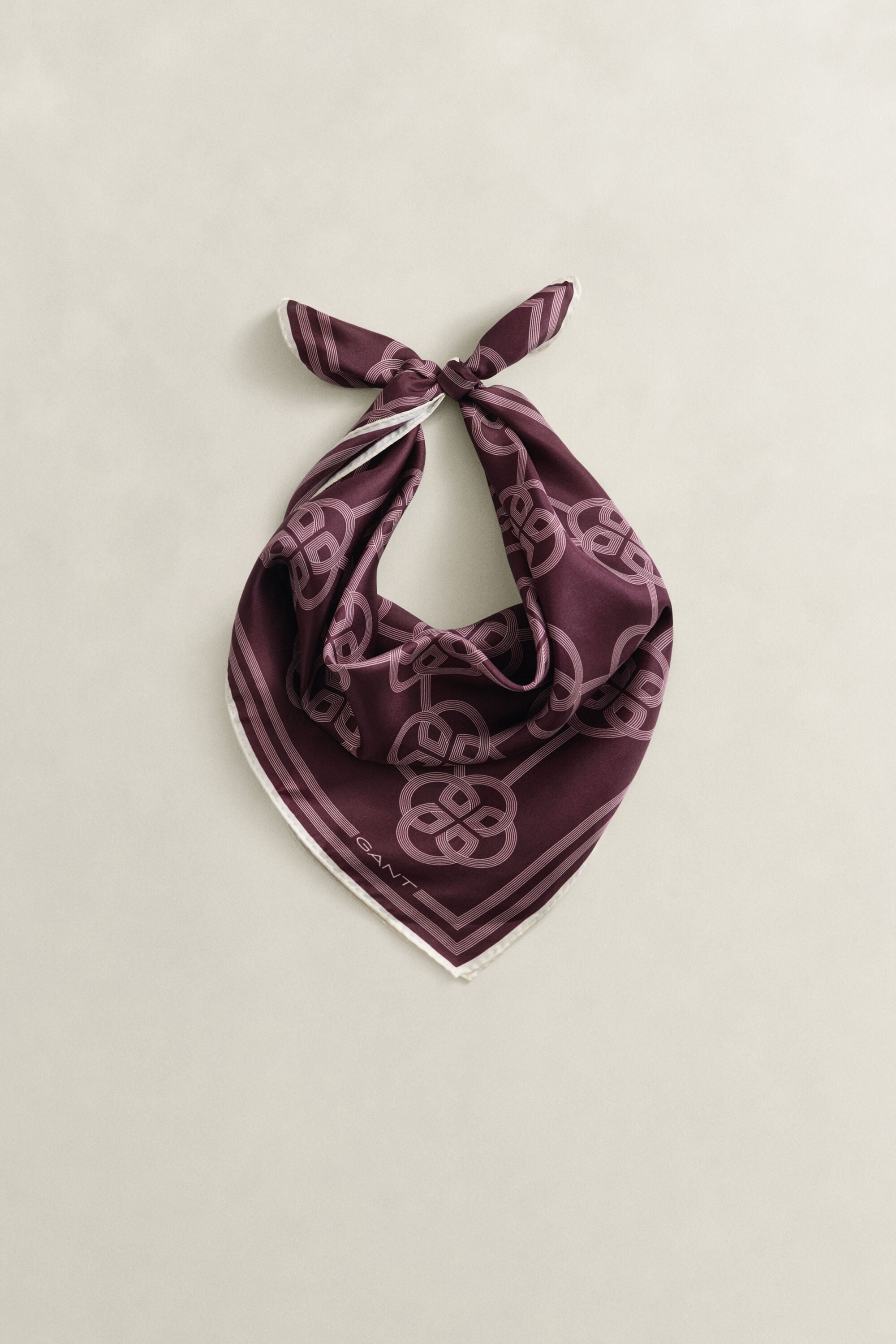 Zijden sjaal met monogramprint