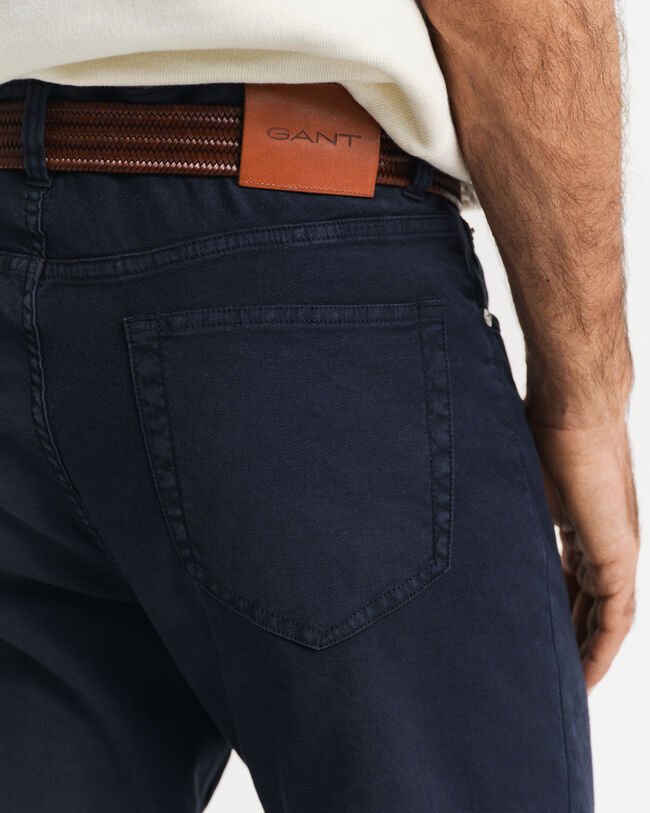 Regular Fit jeans van katoen en linnen