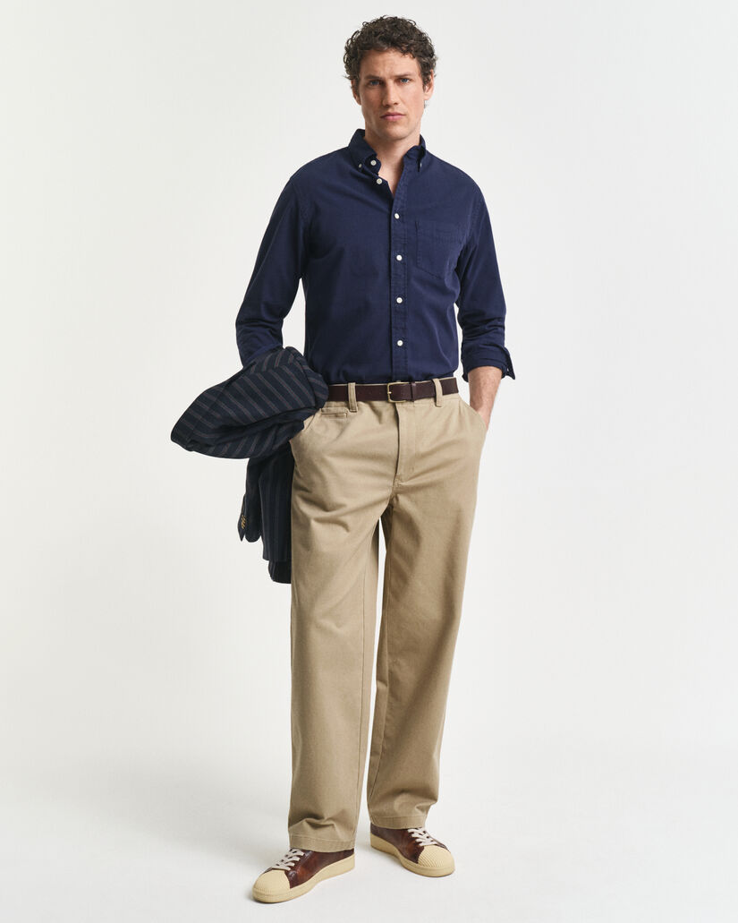 Regular Fit overhemd van keperstof