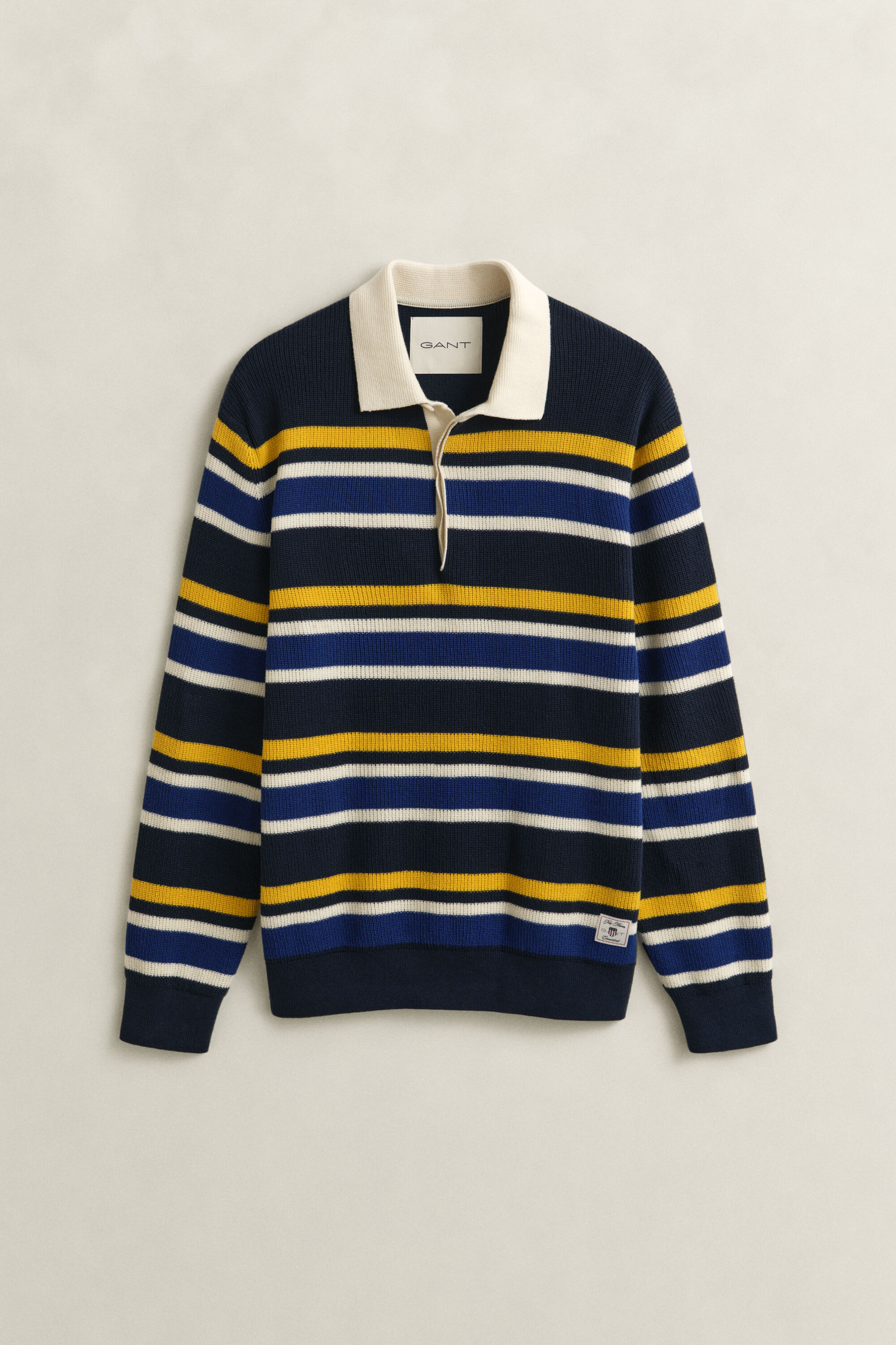 Gestreepte polosweater met rib