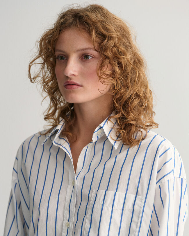 Oversized gestreept overhemd