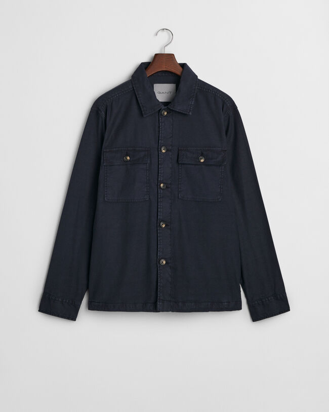 Regular Fit overshirt van katoen en linnen