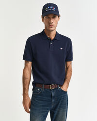 Textured poloshirt