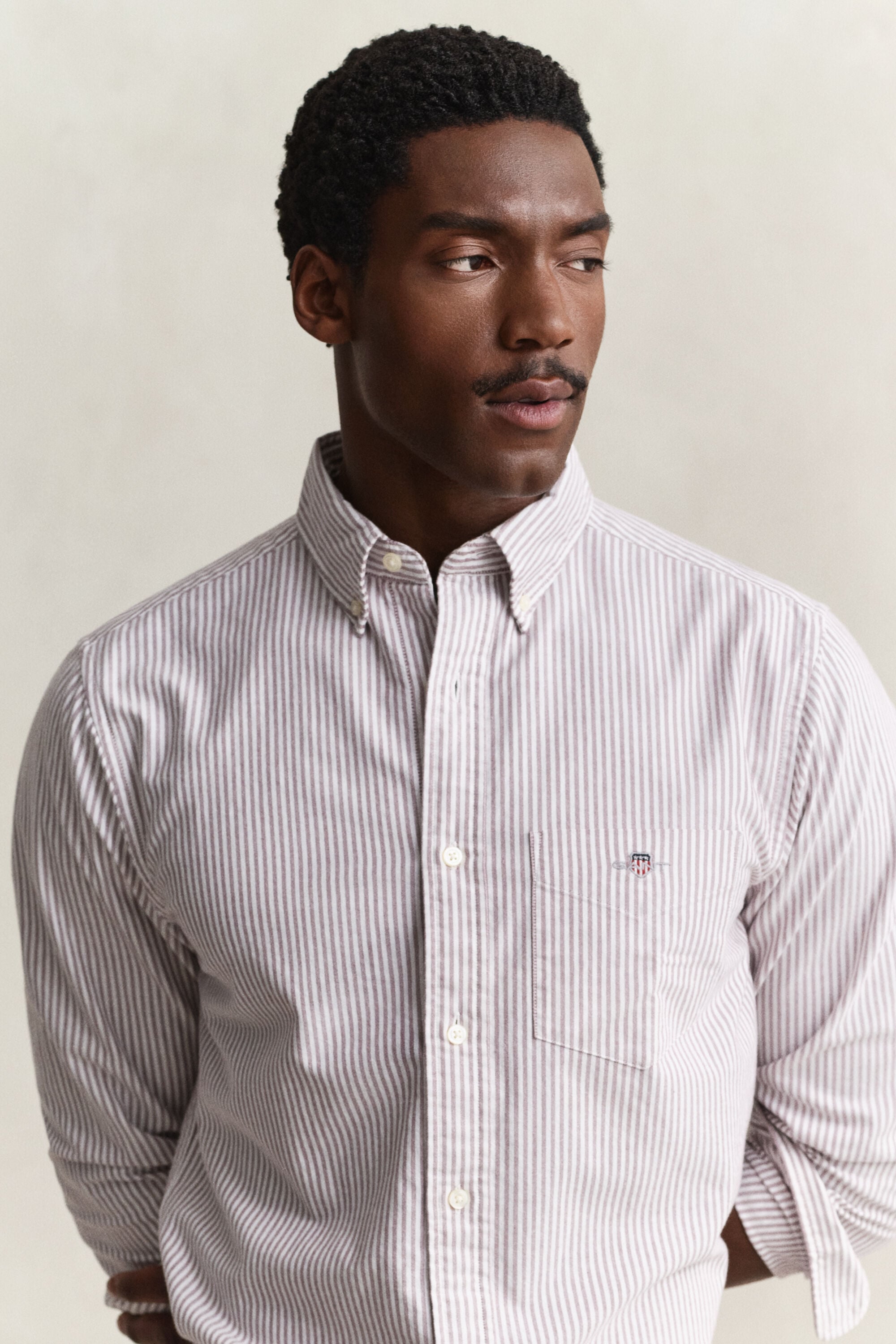Classic Regular gestreept Oxford-overhemd