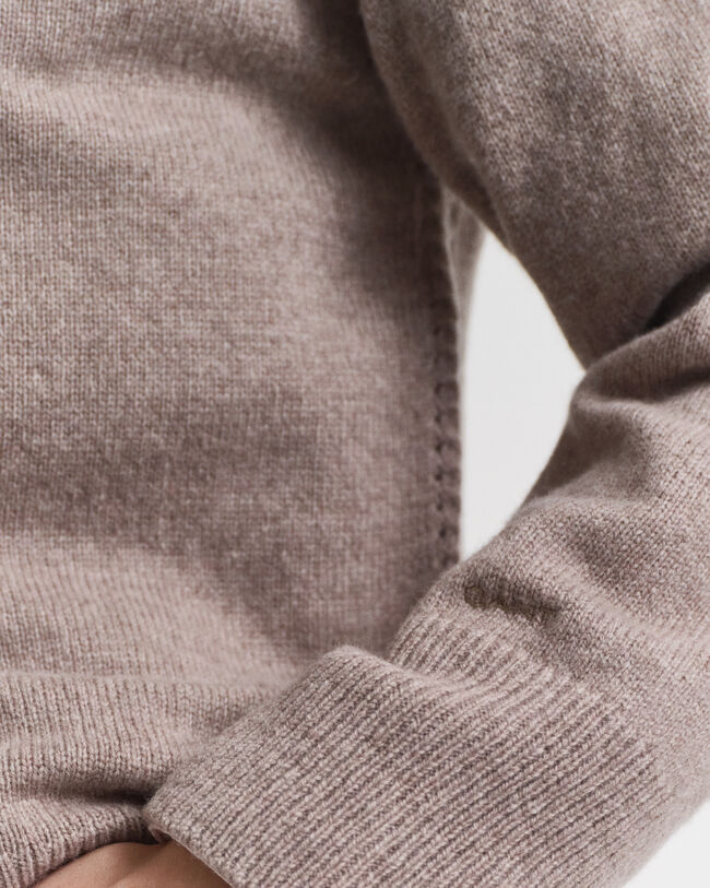 Trui met ronde hals van een zachte wol-kasjmiermix