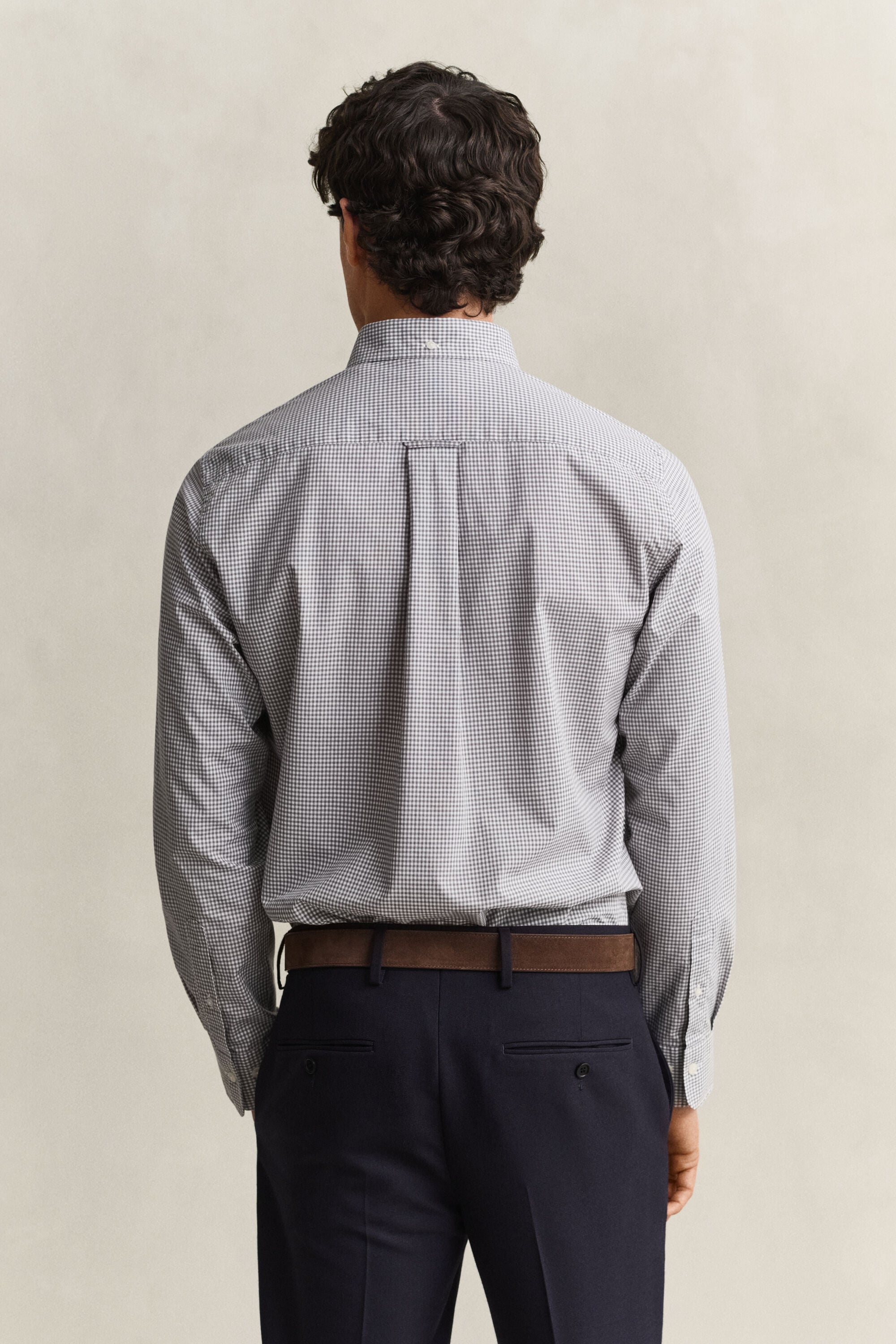 Klassiek poplin overhemd met Gingham-ruitje