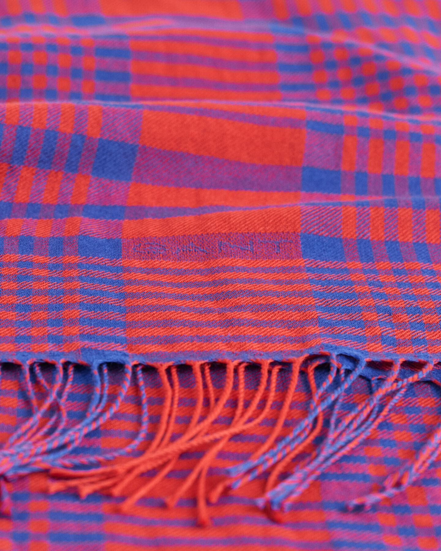 Geweven sjaal van merinoswol met ruitjes