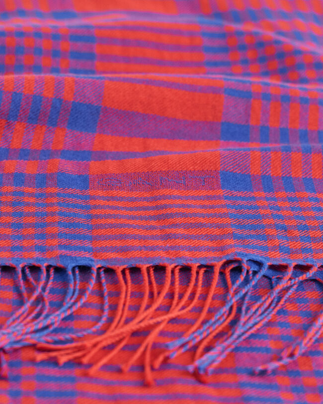 Geweven sjaal van merinoswol met ruitjes