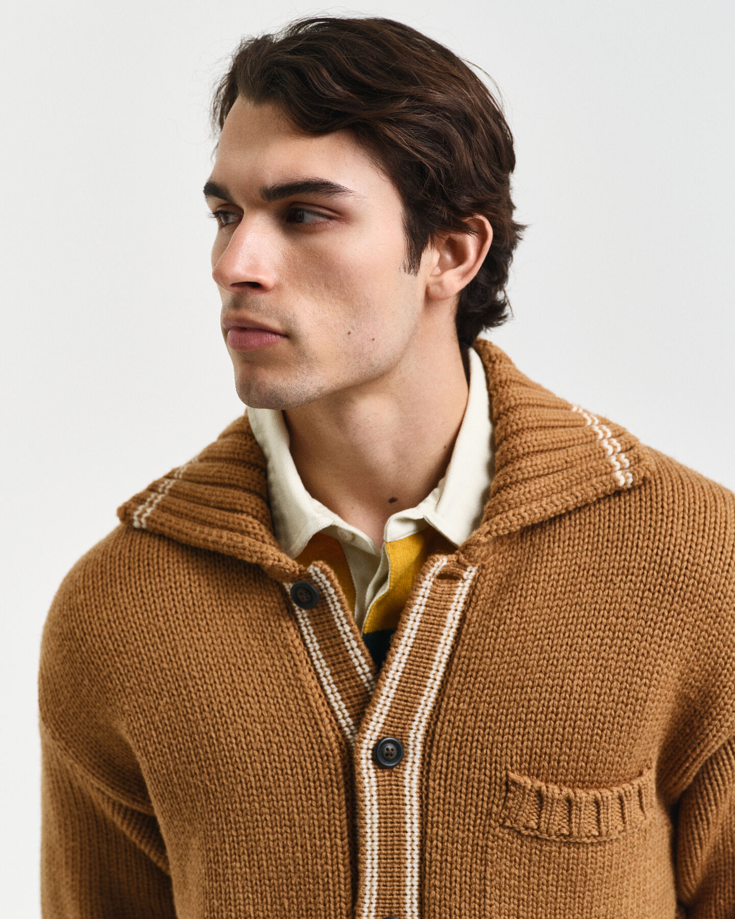 Wollen vest met knopen