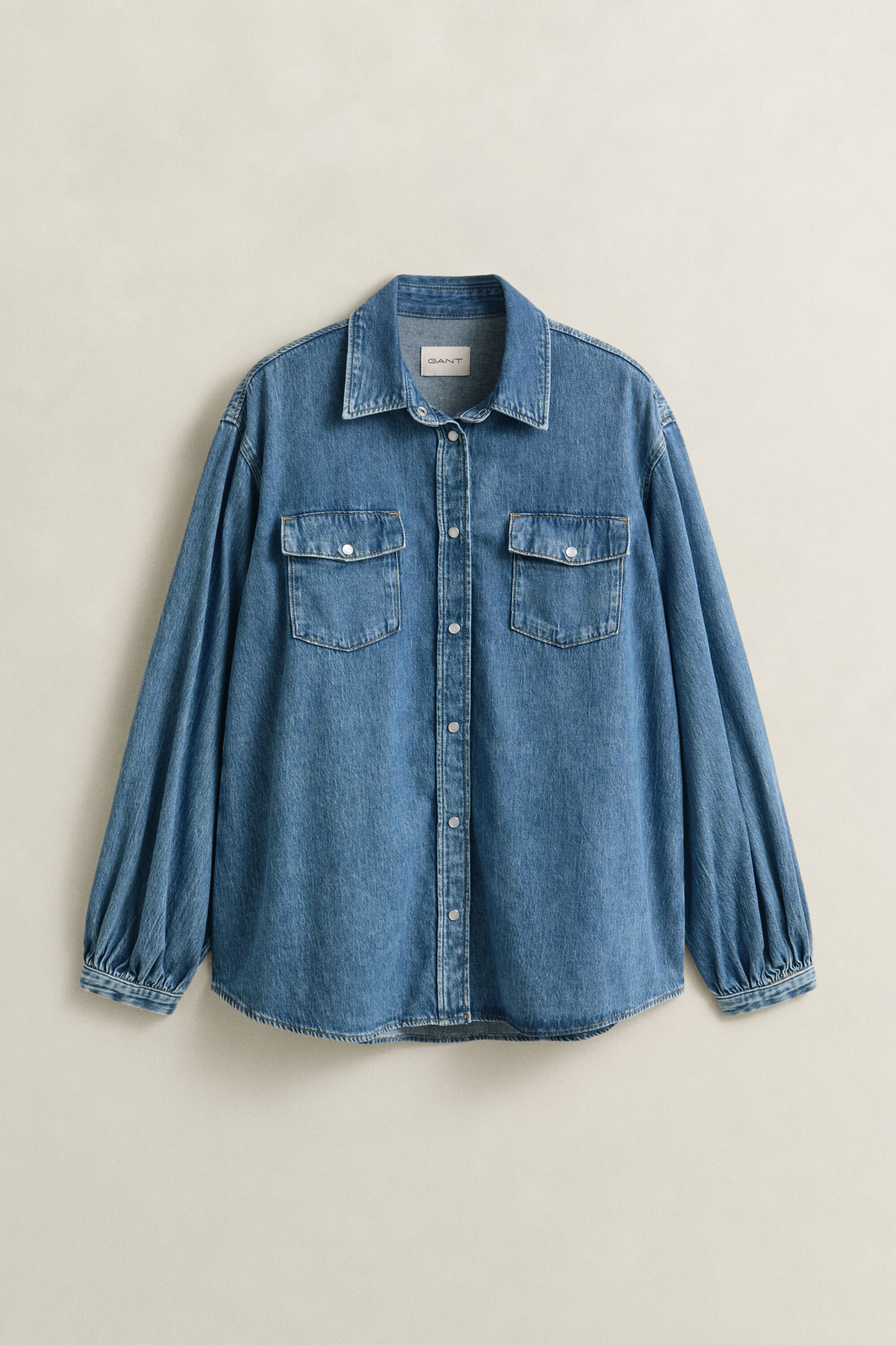 Overoverhemd met volumineuze mouwen