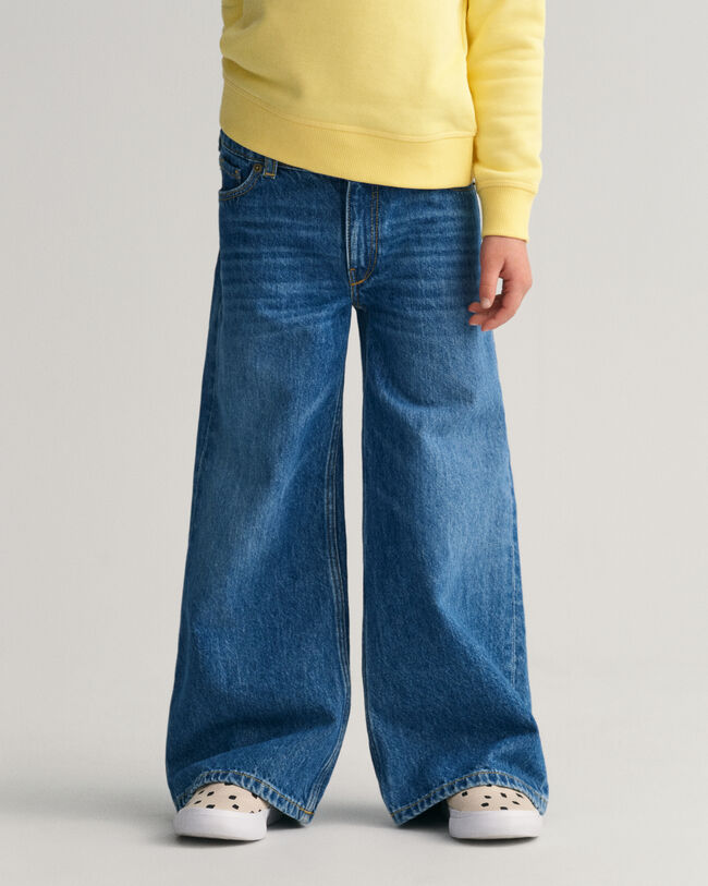 Girls jeans met wijde pijpen