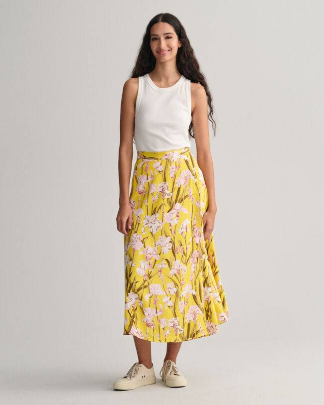 Iris-print wikkelrok