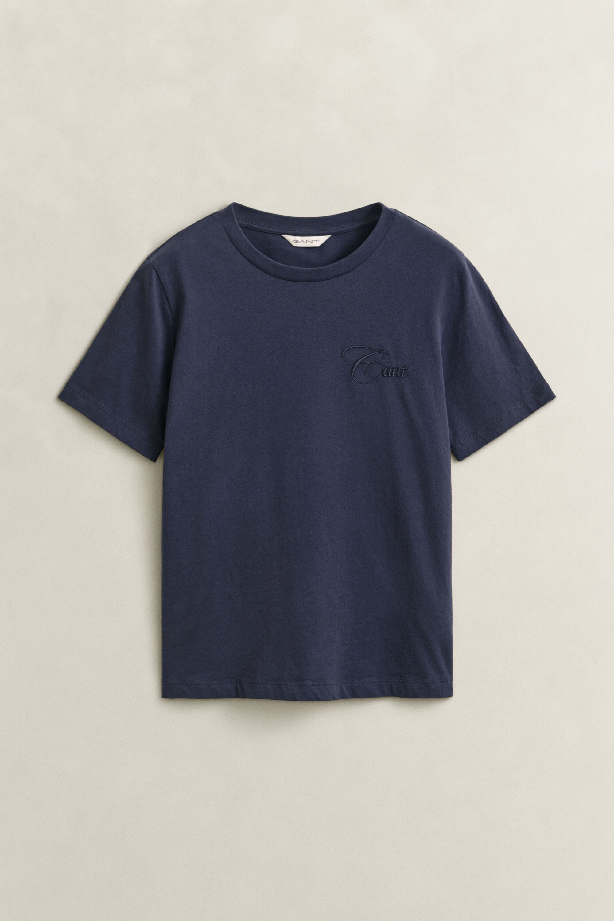 T-shirt met ton sur ton print