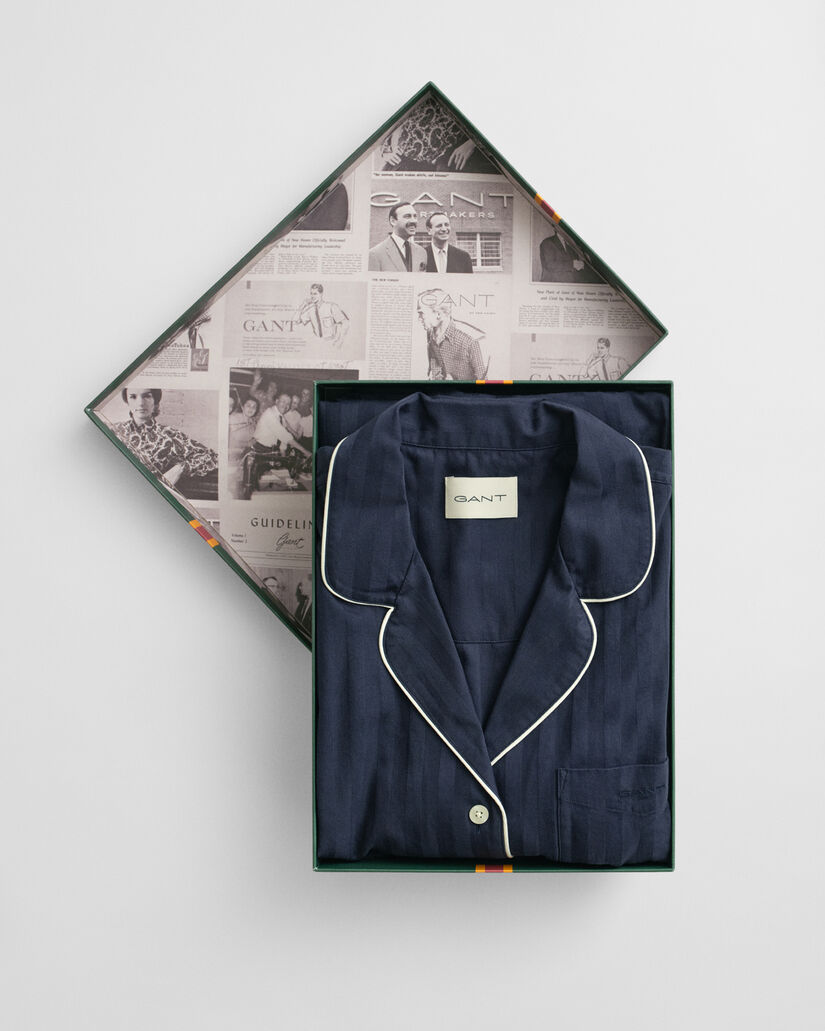 Cadeauset met satijnen pyjama met streepje