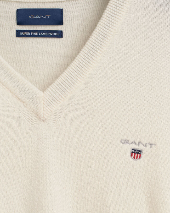 Trui met V-hals van buitengewoon zachte lamswol