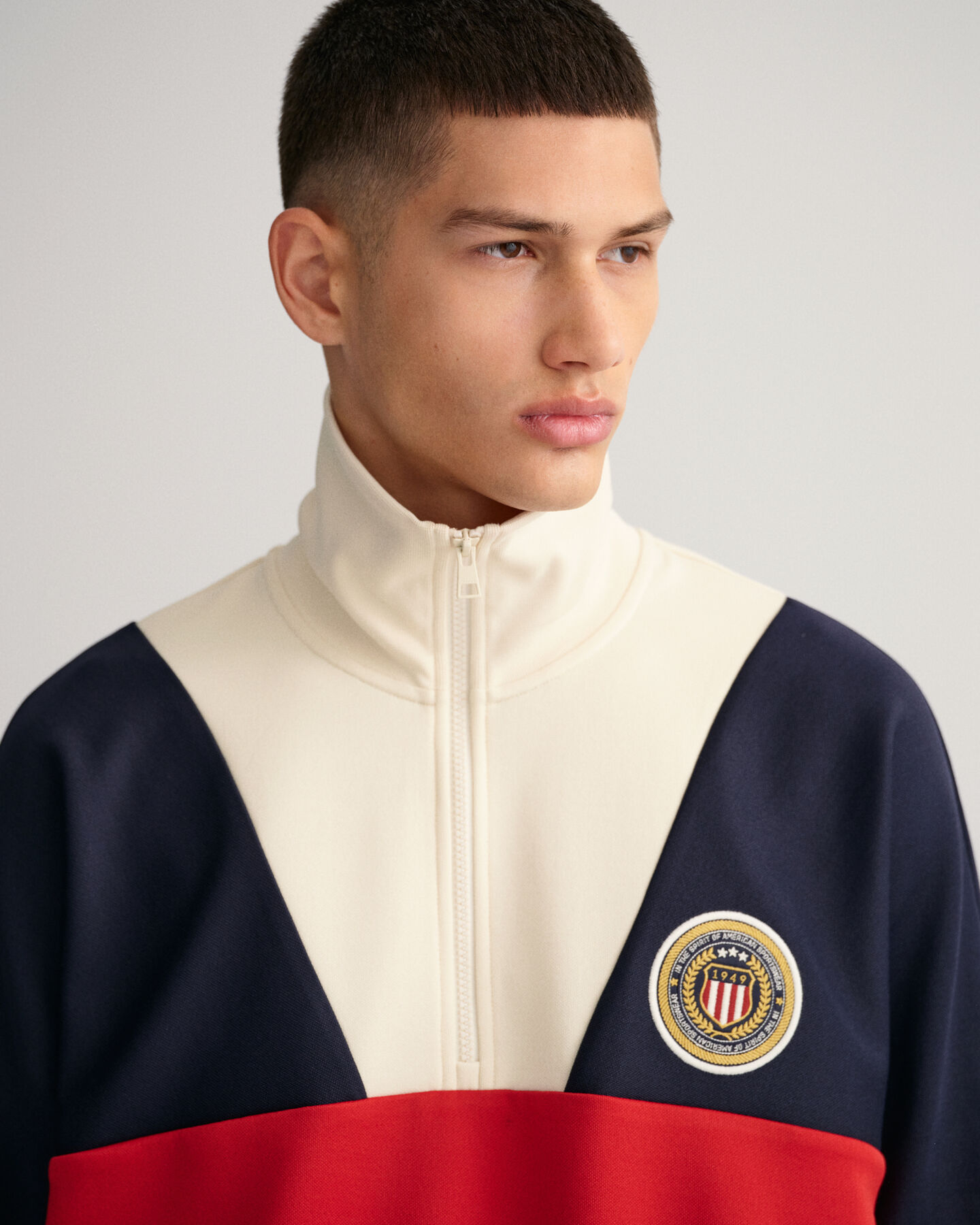 Crest Shield Tracksuit sweater met korte rits