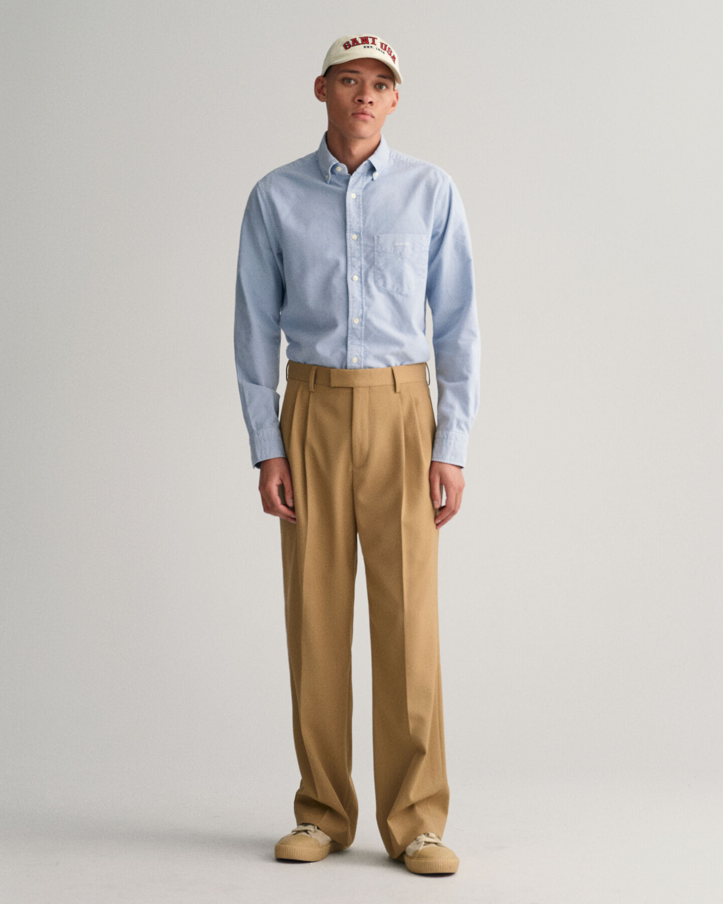 Regular Fit geborsteld Oxford-overhemd