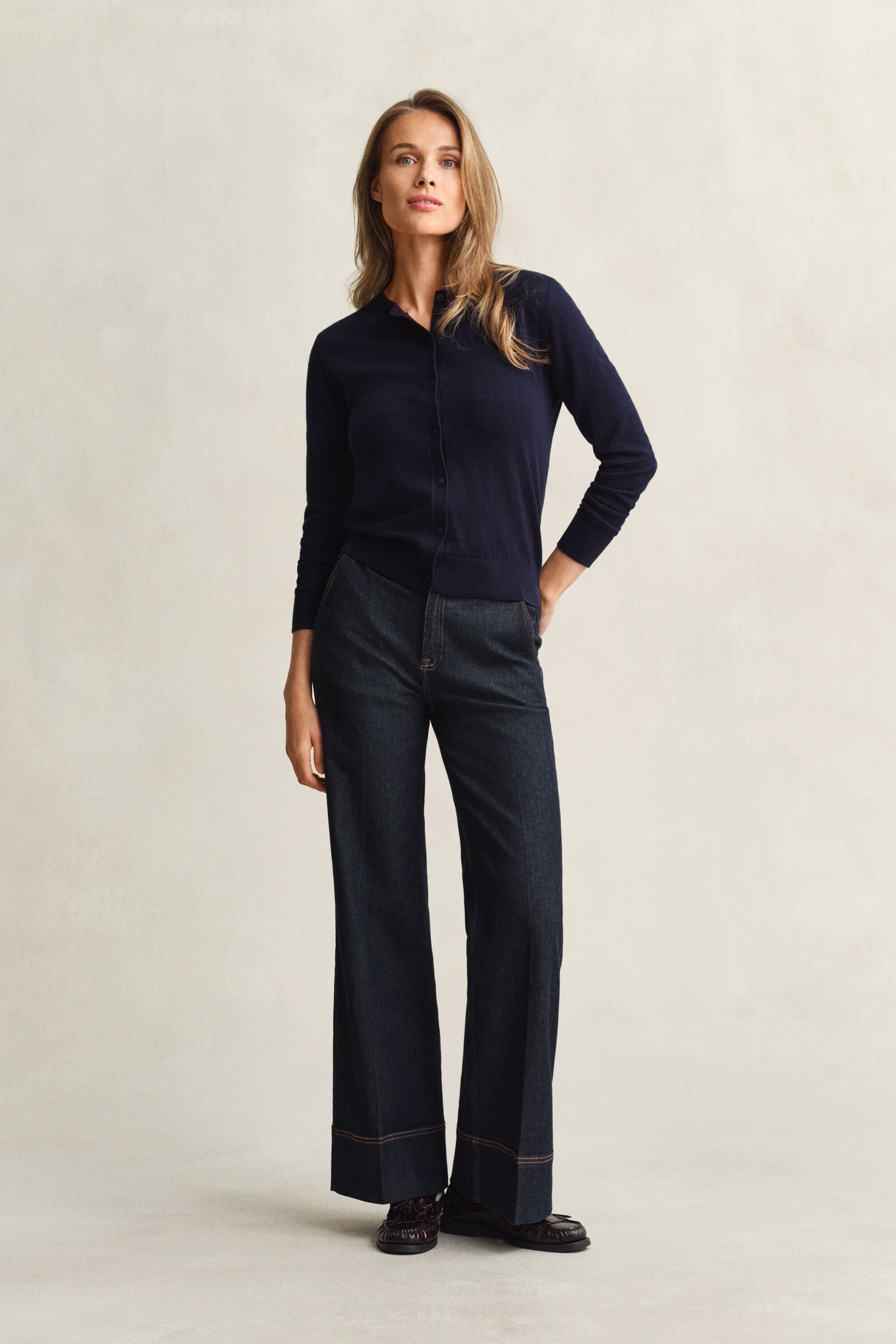 Lichtgewicht vest met ronde hals