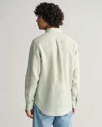 Regular Fit gestreept linnen overhemd