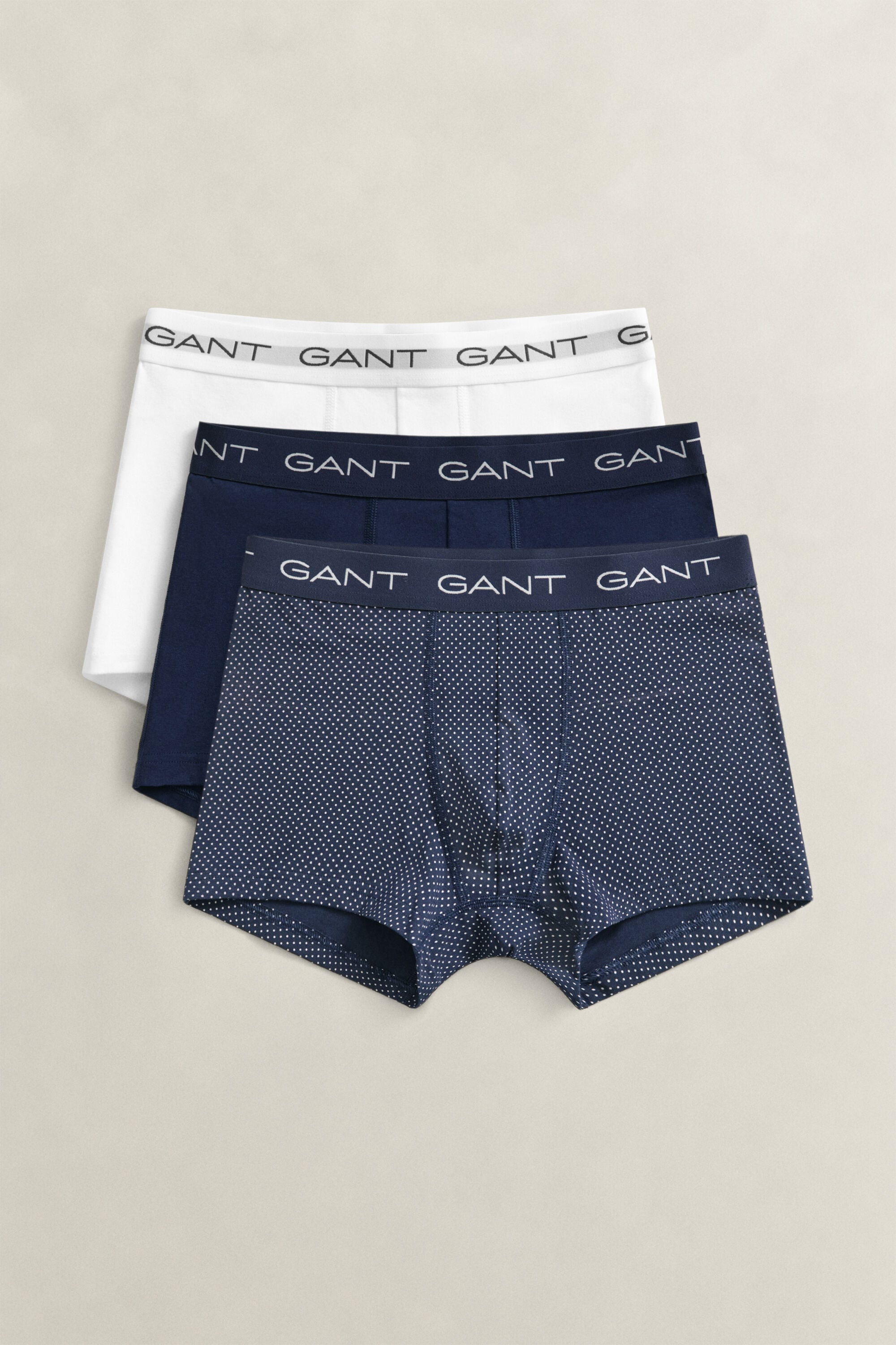 Set van drie boxershorts met stippen