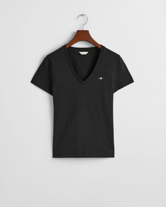 Shield T-shirt met V-hals