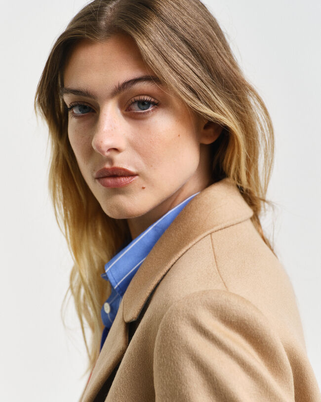 Klassieke Tailored Fit wollen jas