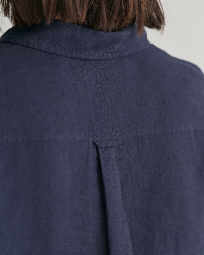 Regular Fit chambray overhemd van linnen