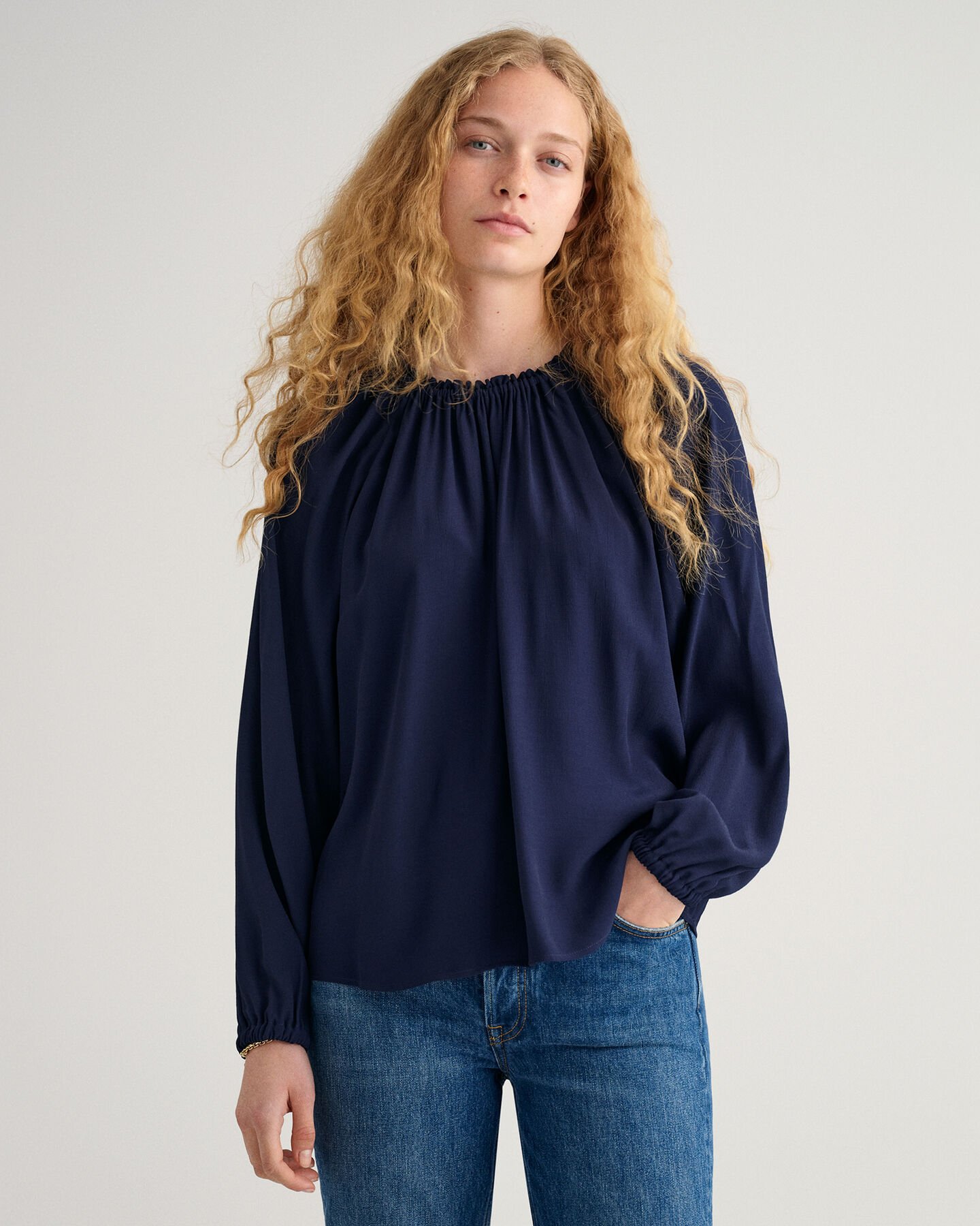 Blouse met boothals