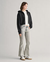 Teen Girls Shield kortere hoodie met ritssluiting