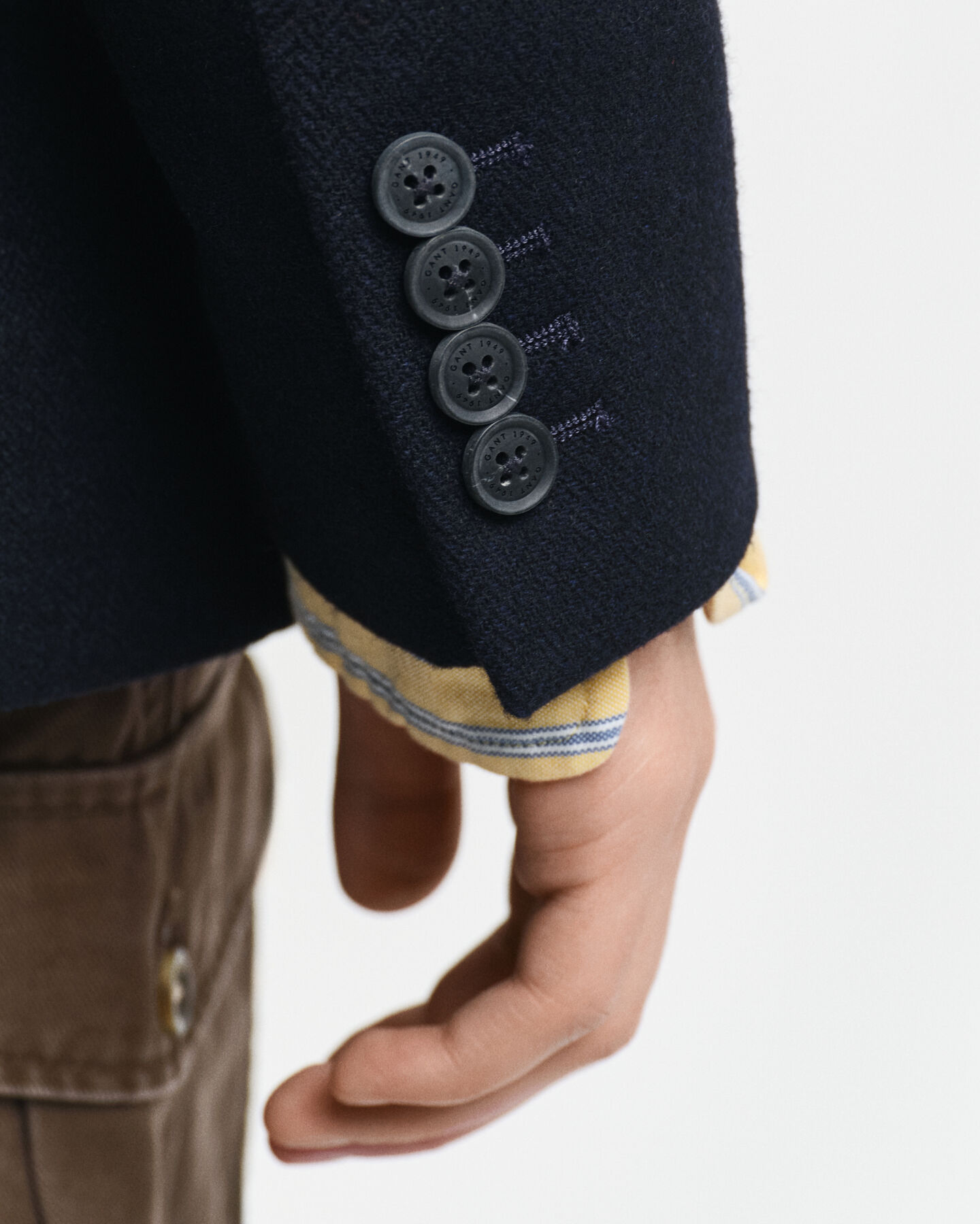 Kostuumblazer met visgraatmotief