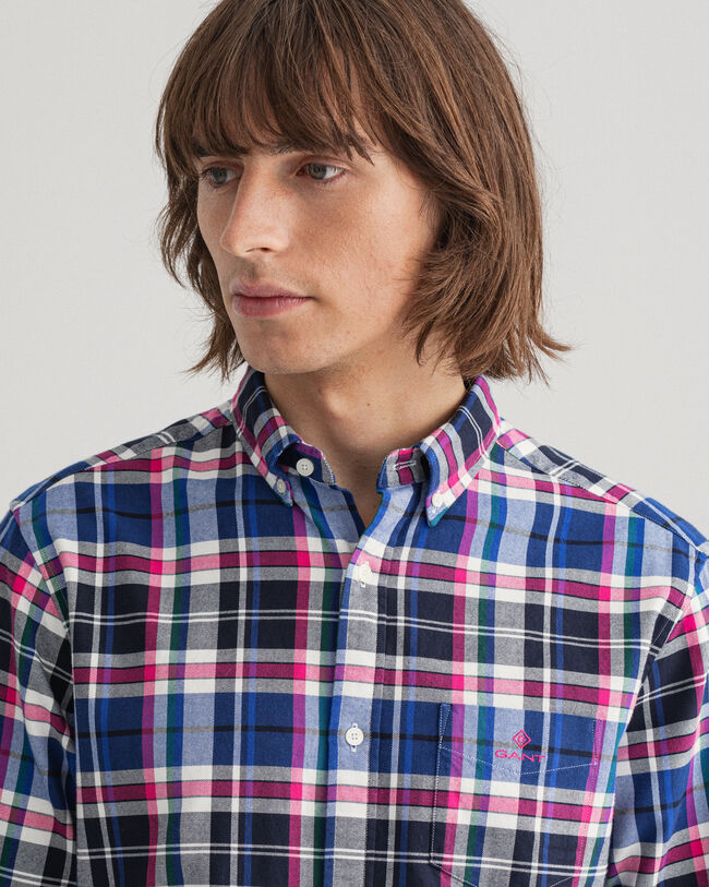 Regular Fit geruit Oxford-overhemd