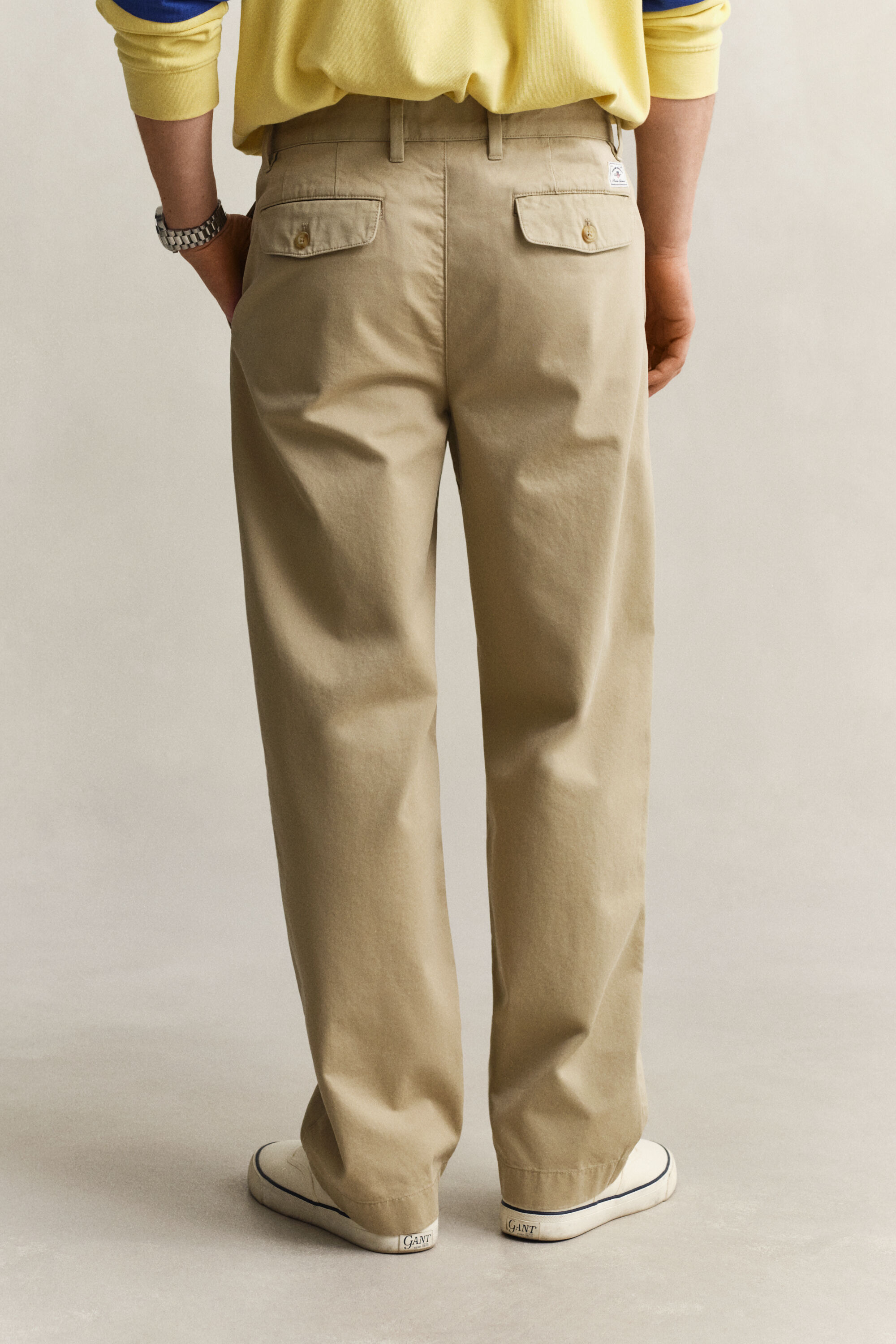Relaxed Fit chino van katoenkeper