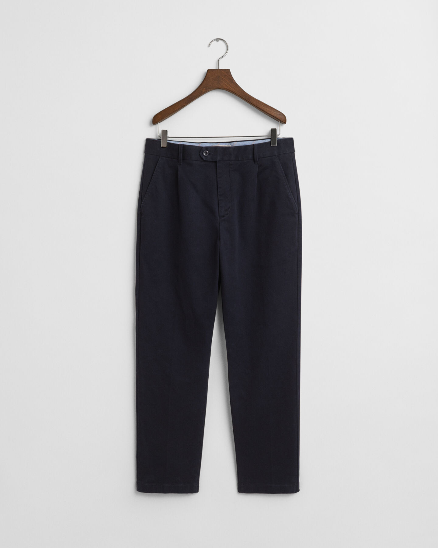 Slim Fit taps toelopende broek van katoenkeper